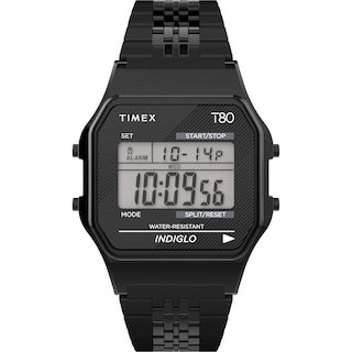 Foto 1 | Brazalete Unisex De Acero Inoxidable Negro Watch Timex T80 De 34 Mm - Venta Internacional.
