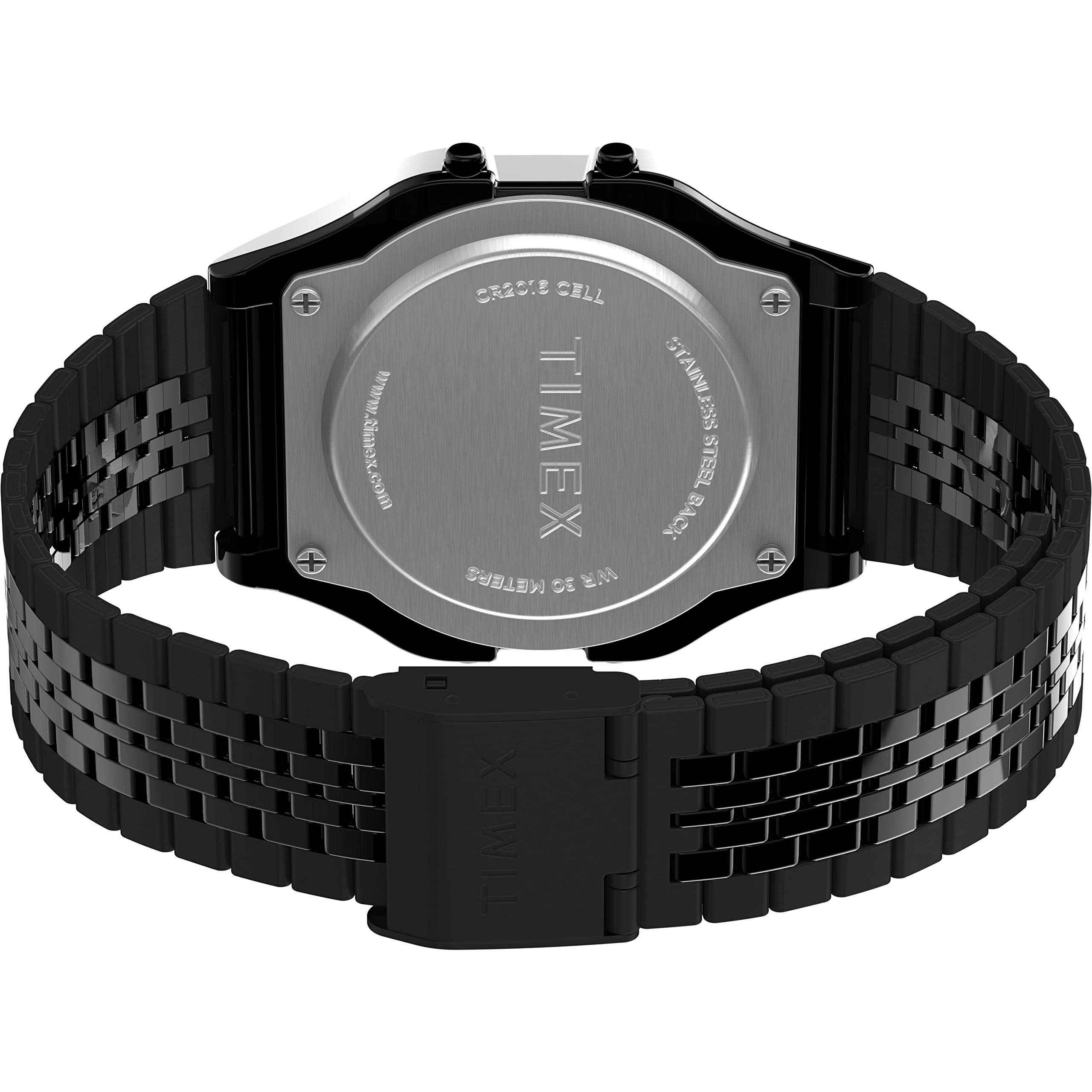 Foto 3 pulgar | Brazalete Unisex De Acero Inoxidable Negro Watch Timex T80 De 34 Mm - Venta Internacional.