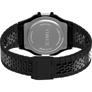 Foto 2 | Brazalete Unisex De Acero Inoxidable Negro Watch Timex T80 De 34 Mm - Venta Internacional.