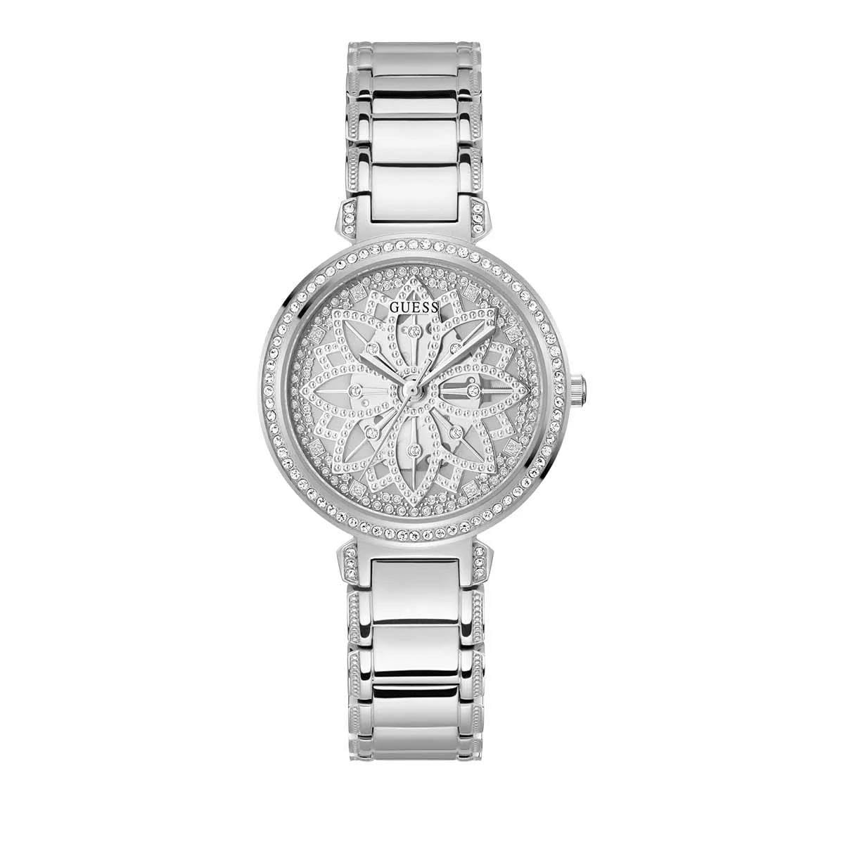 Foto 2 pulgar | Reloj Guess Para Mujer, Pulsera En Tono Plateado De 36 Mm Con Esfera Plateada - Venta Internacional.