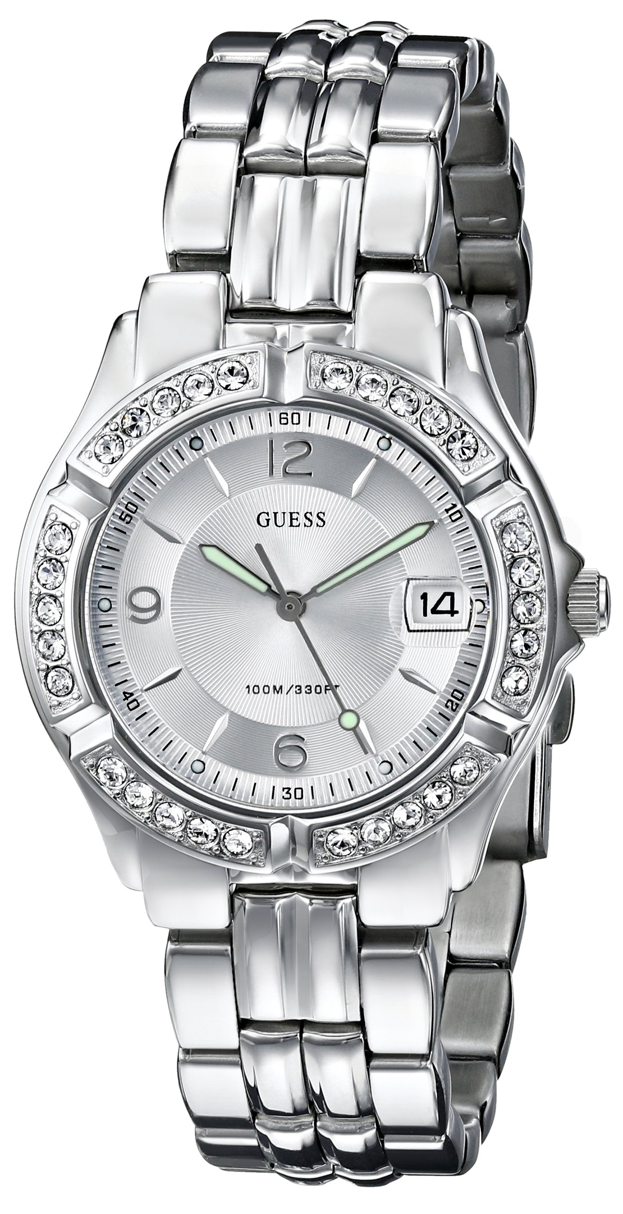 Foto 2 pulgar | Pulsera Plateada Con Fecha Para Mujer Watch Guess G75511m - Venta Internacional.