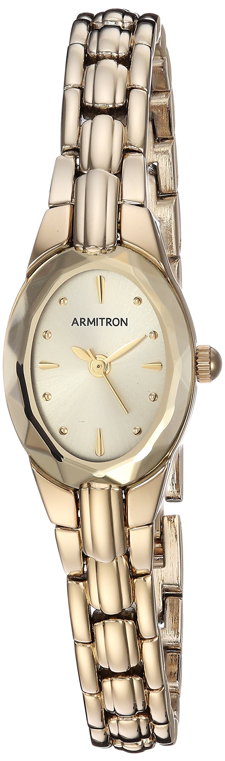 Reloj Armitron 75/3313chgp Ovalado De Cristal Facetado Para Mujer - Venta Internacional.