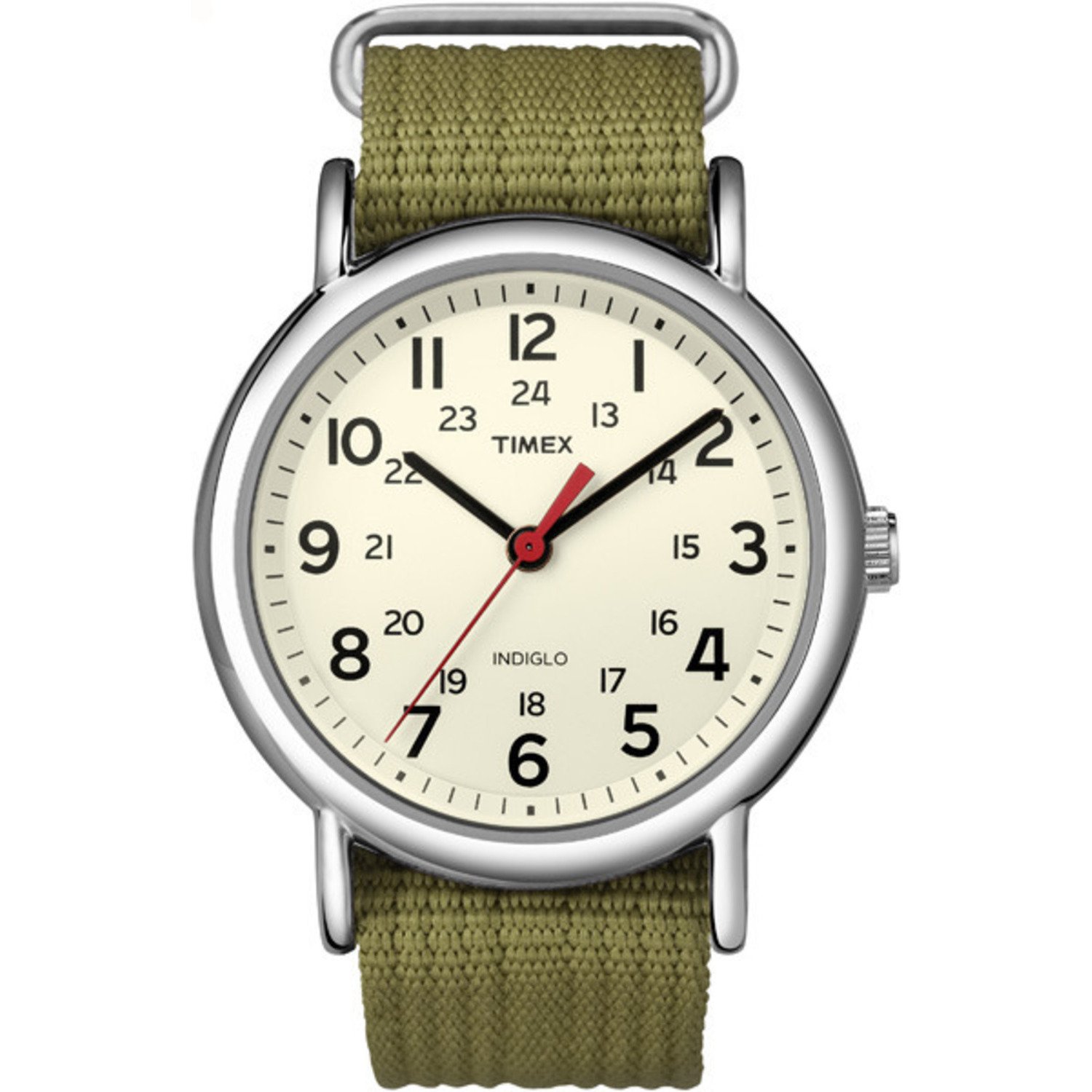 Foto 2 pulgar | Reloj Timex Weekender, Unisex, Caja Plateada De 38 Mm Y Esfera Color Crema - Venta Internacional.