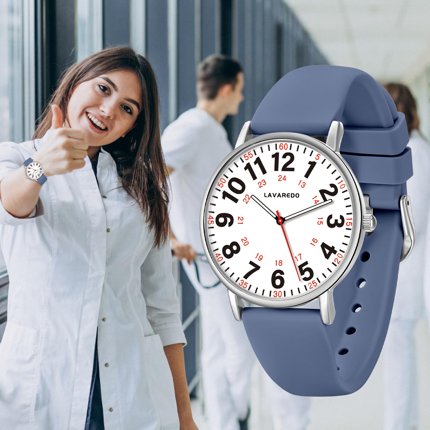 Foto 7 pulgar | Reloj De Enfermera Bomieux, Resistente Al Agua, Analógico Y Luminoso, Esfera De Cuarzo - Venta Internacional.