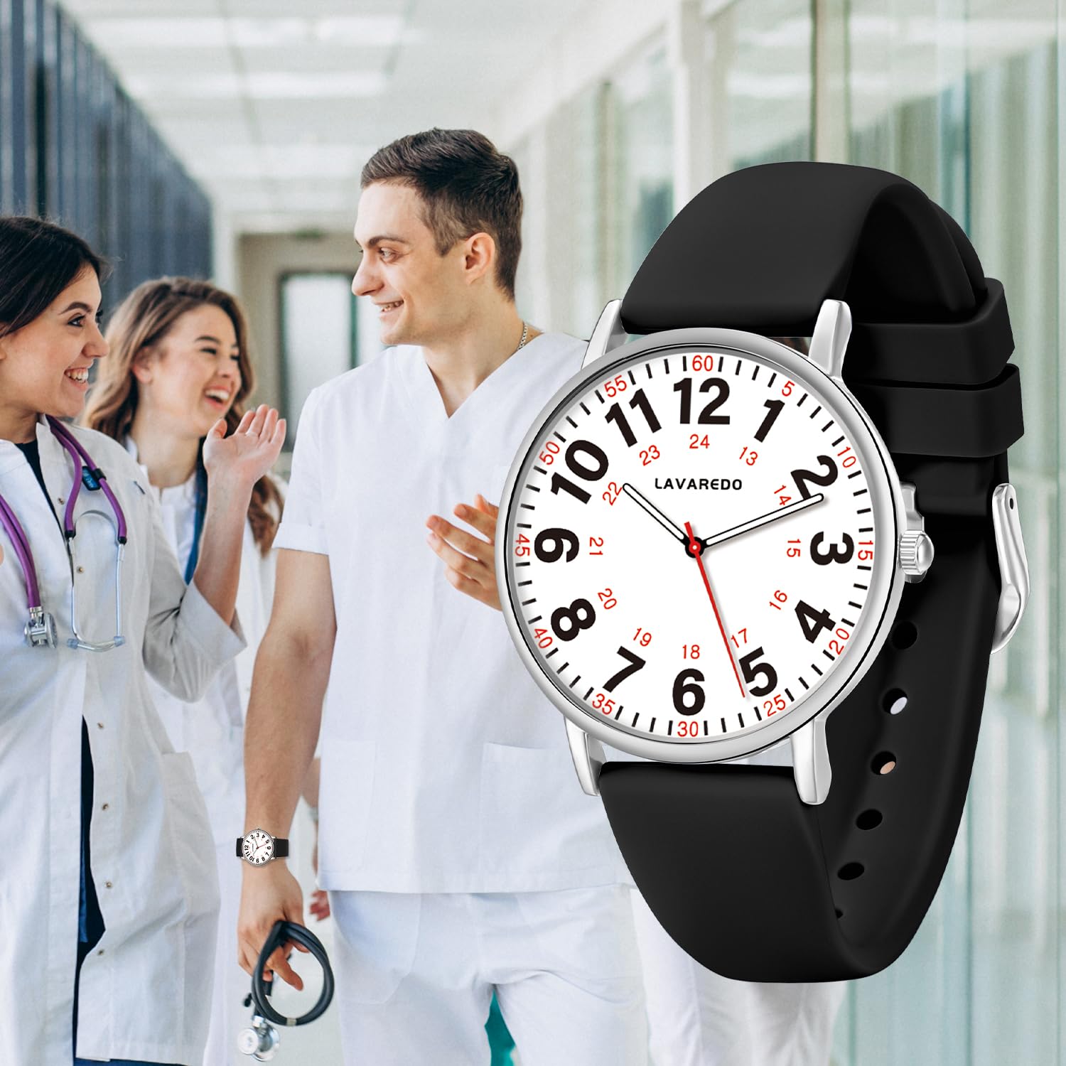 Foto 6 | Correa Analógica Impermeable De Silicona Watch Bomieux Nurse - Venta Internacional.