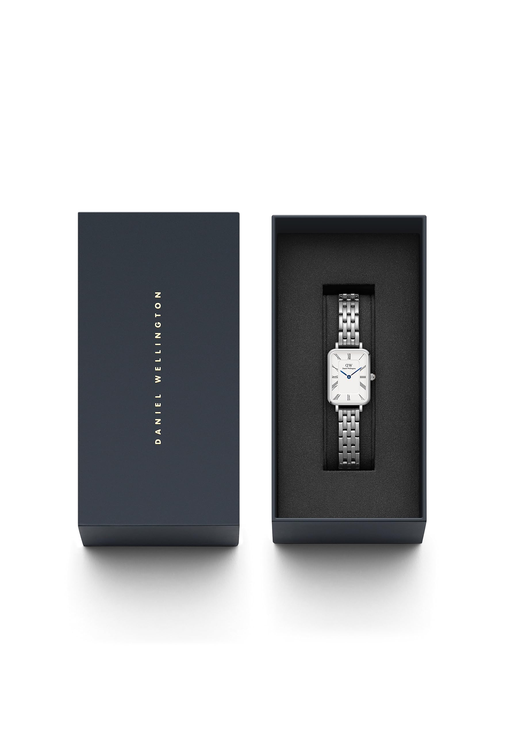 Foto 4 pulgar | Reloj Daniel Wellington Quadro Con Números Romanos De 20 X 26 Mm, Plateado - Venta Internacional.