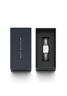 Foto 3 | Reloj Daniel Wellington Quadro Con Números Romanos De 20 X 26 Mm, Plateado - Venta Internacional.