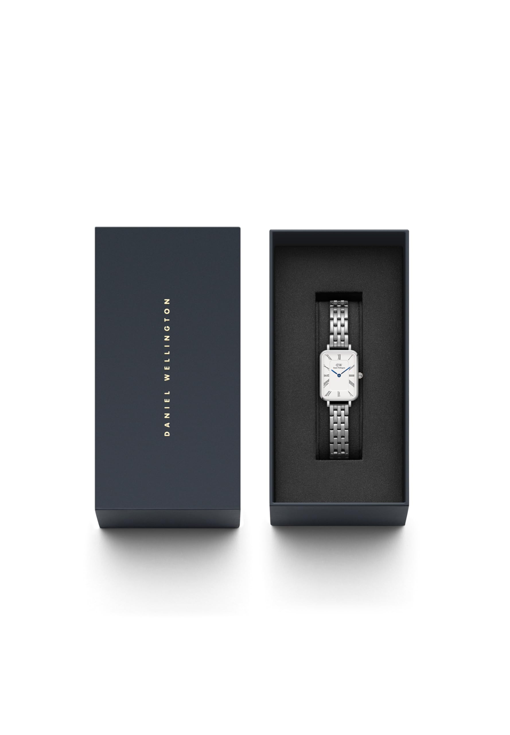Foto 7 pulgar | Reloj Daniel Wellington Quadro Con Números Romanos De 20 X 26 Mm, Plateado - Venta Internacional.