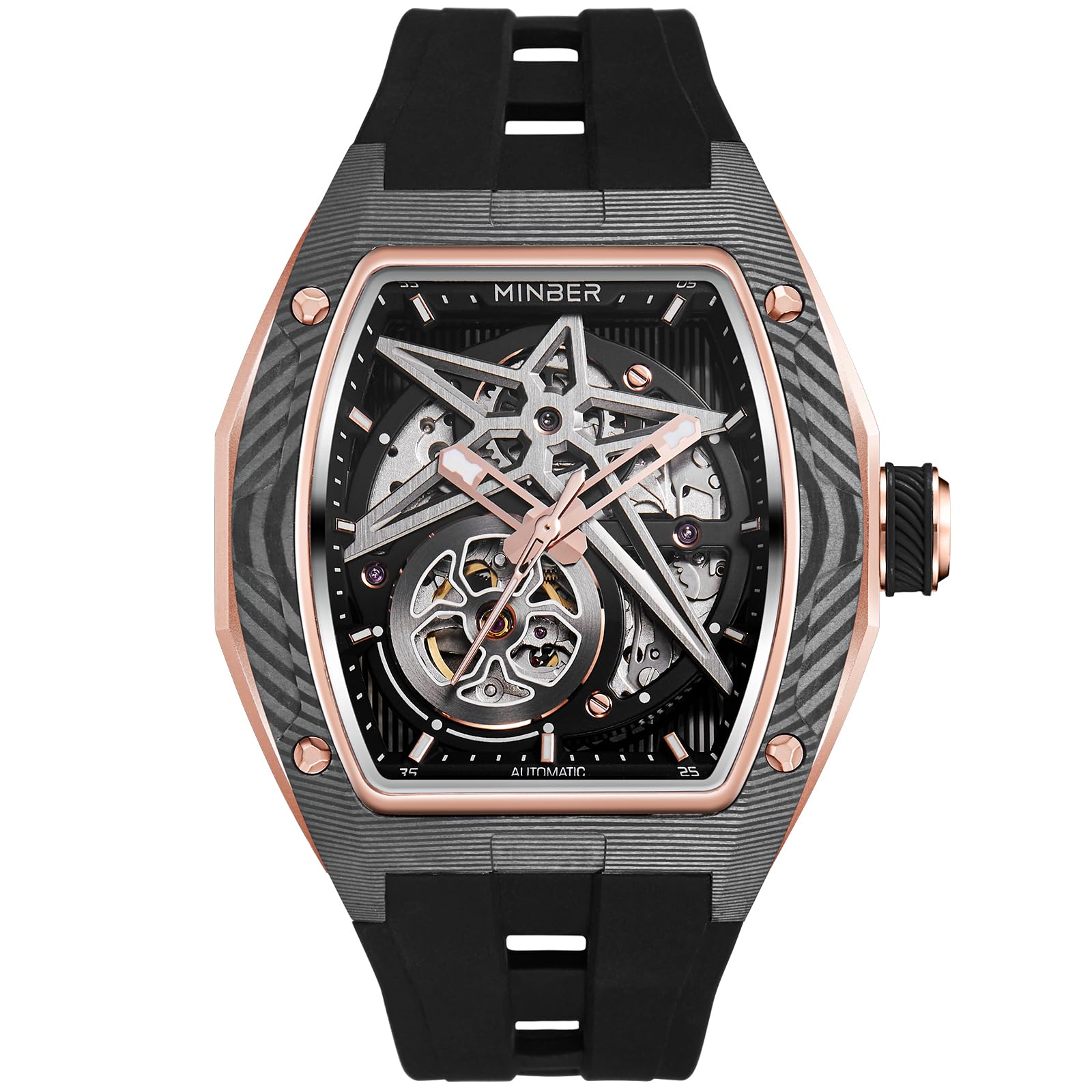 Foto 1 | Reloj Minber Skeleton Automático de 43 mm Dorado  para Hombre - Venta Internacional