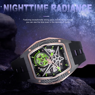 Foto 5 | Reloj Minber Skeleton Automático de 43 mm Dorado para Hombre - Venta Internacional