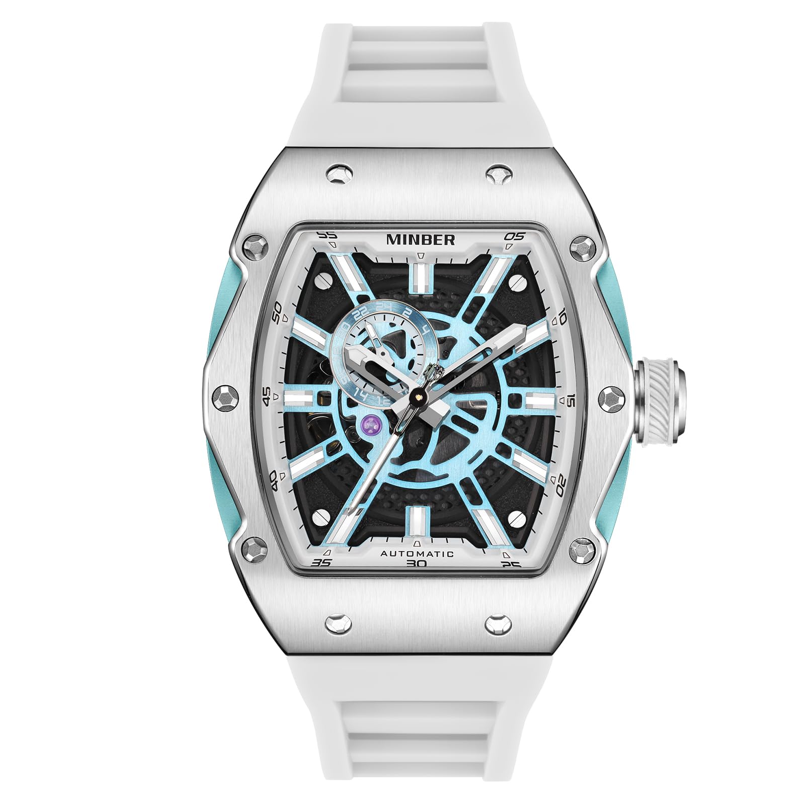 Reloj Minber Skeleton Automatic 43 Mm 3atm Impermeable Para Hombre - Venta Internacional.