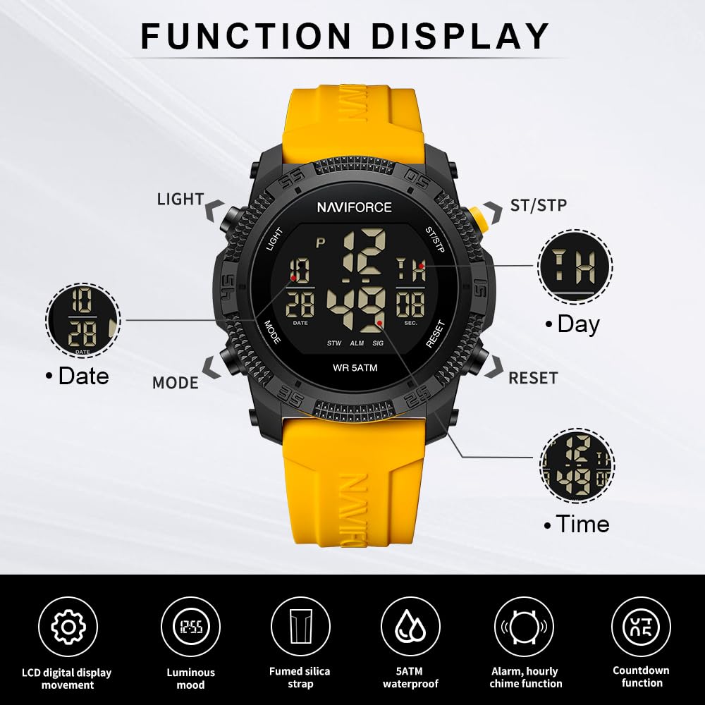 Foto 5 pulgar | Reloj Naviforce Sports Waterproof Digital Unisex - Venta Internacional