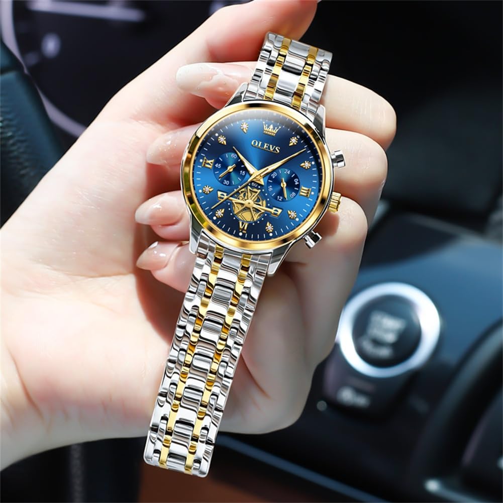 Foto 3 pulgar | Reloj Olevs de Acero Inoxidable -  Venta Internacional