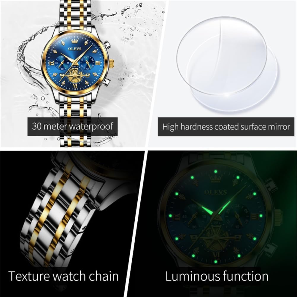 Foto 7 pulgar | Reloj Olevs de Acero Inoxidable -  Venta Internacional