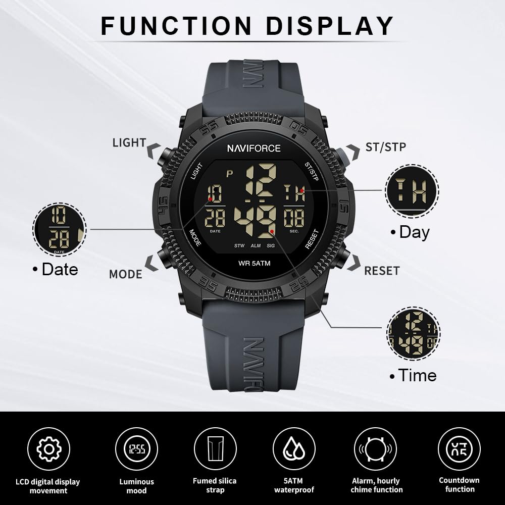 Foto 5 pulgar | Reloj Naviforce Sports Waterproof Digital Unisex - Venta Internacional