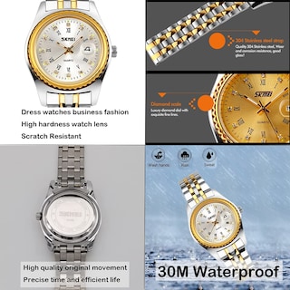 Foto 4 | Reloj Skmei Para Mujer Vestido De Acero Inoxidable Impermeable - Venta Internacional.