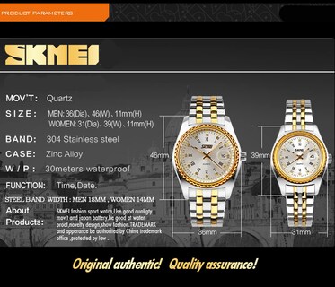 Foto 6 | Reloj Skmei Para Mujer Vestido De Acero Inoxidable Impermeable - Venta Internacional.
