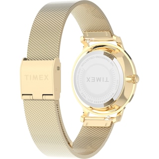 Foto 5 | Correa de Malla de Acero Inoxidable Watch Timex Transcend de 31 mm para Mujer - Venta Internacional