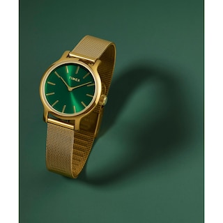 Foto 6 | Correa de Malla de Acero Inoxidable Watch Timex Transcend de 31 mm para Mujer - Venta Internacional