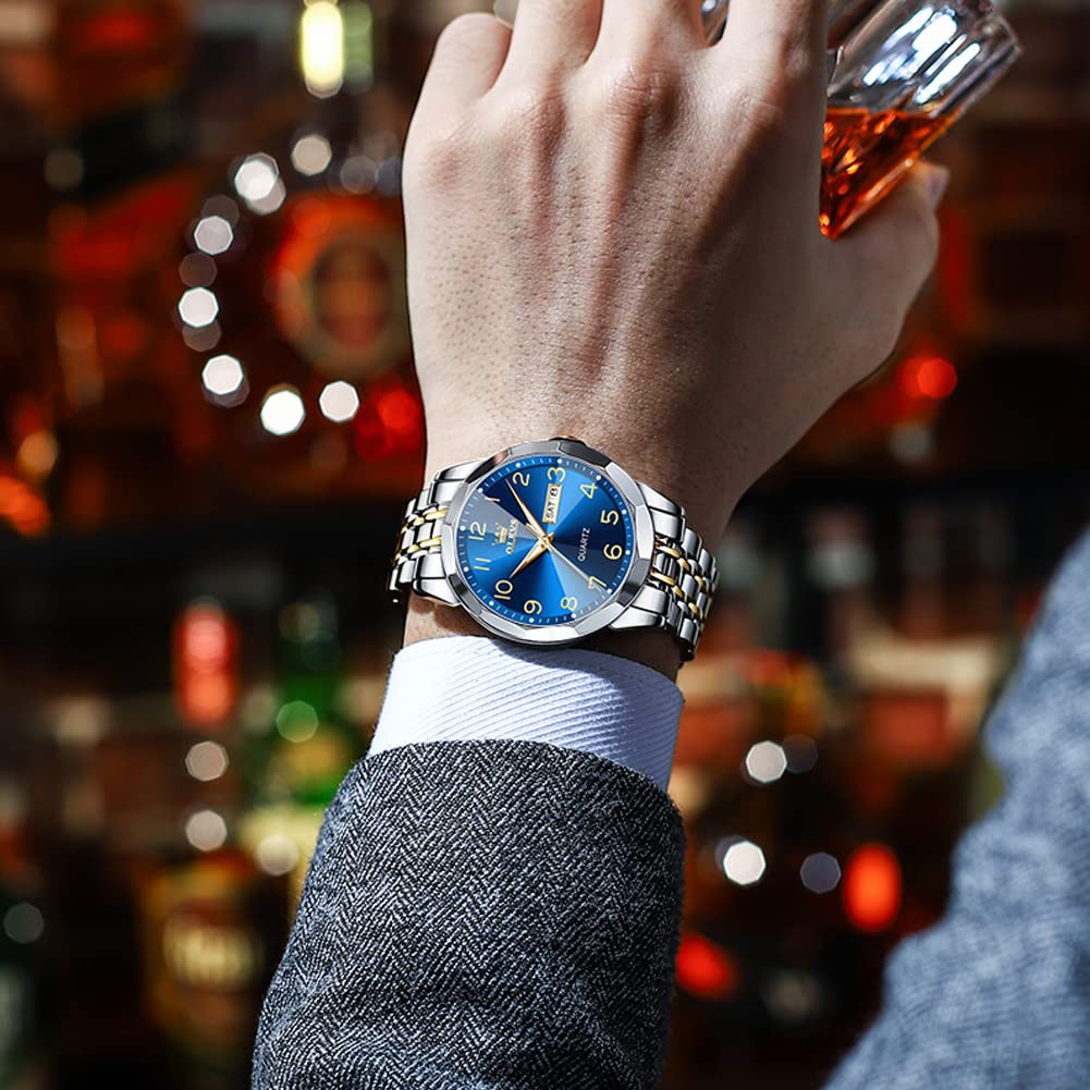 Foto 4 | Reloj Olevs De Acero Inoxidable De Lujo Unisex Con Esfera Grande Y Diamante - Venta Internacional.