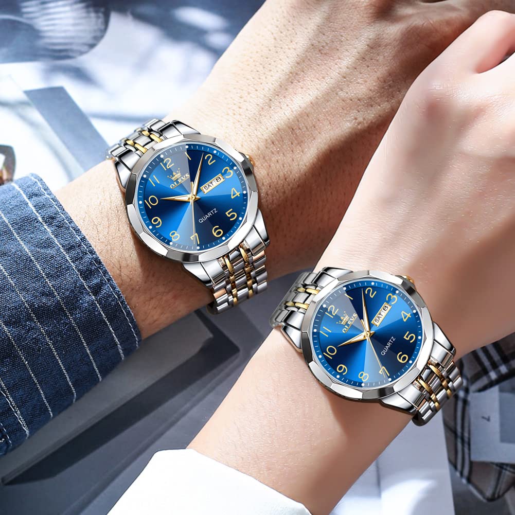 Foto 6 pulgar | Reloj Olevs De Acero Inoxidable De Lujo Unisex Con Esfera Grande Y Diamante - Venta Internacional.