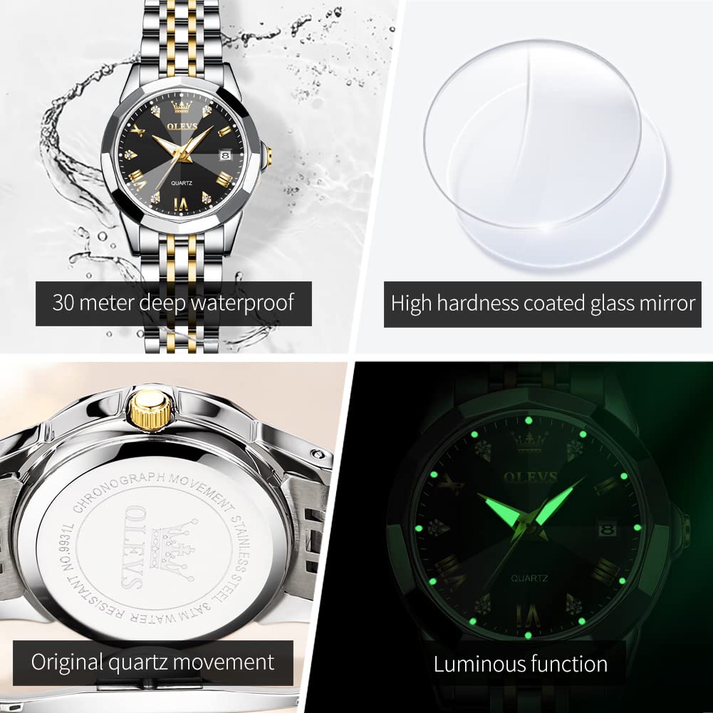 Foto 6 pulgar | Reloj Olevs Fashion Dress Para Mujer, Analógico, Cuarzo, Acero Inoxidable - Venta Internacional.