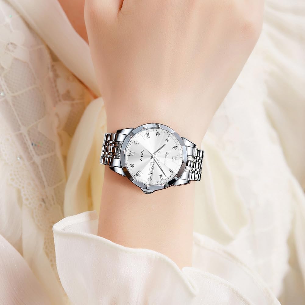Foto 4 pulgar | Reloj Olevs Big Face - Vestido De Lujo Unisex Con Forma De Diamante, Impermeable - Venta Internacional.