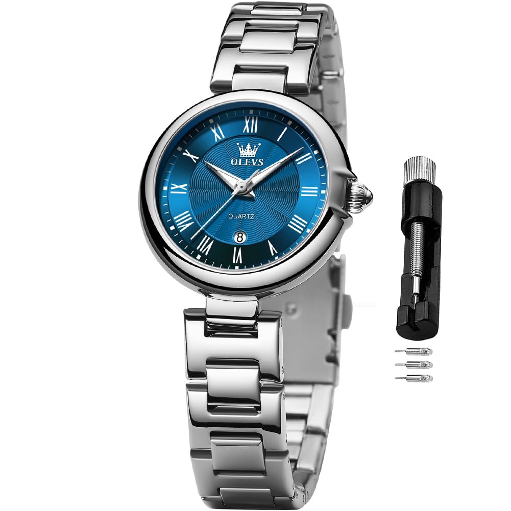 Foto 2 pulgar | Reloj Olevs De Acero Inoxidable Elegante Analógico Romano Para Mujer - Venta Internacional.