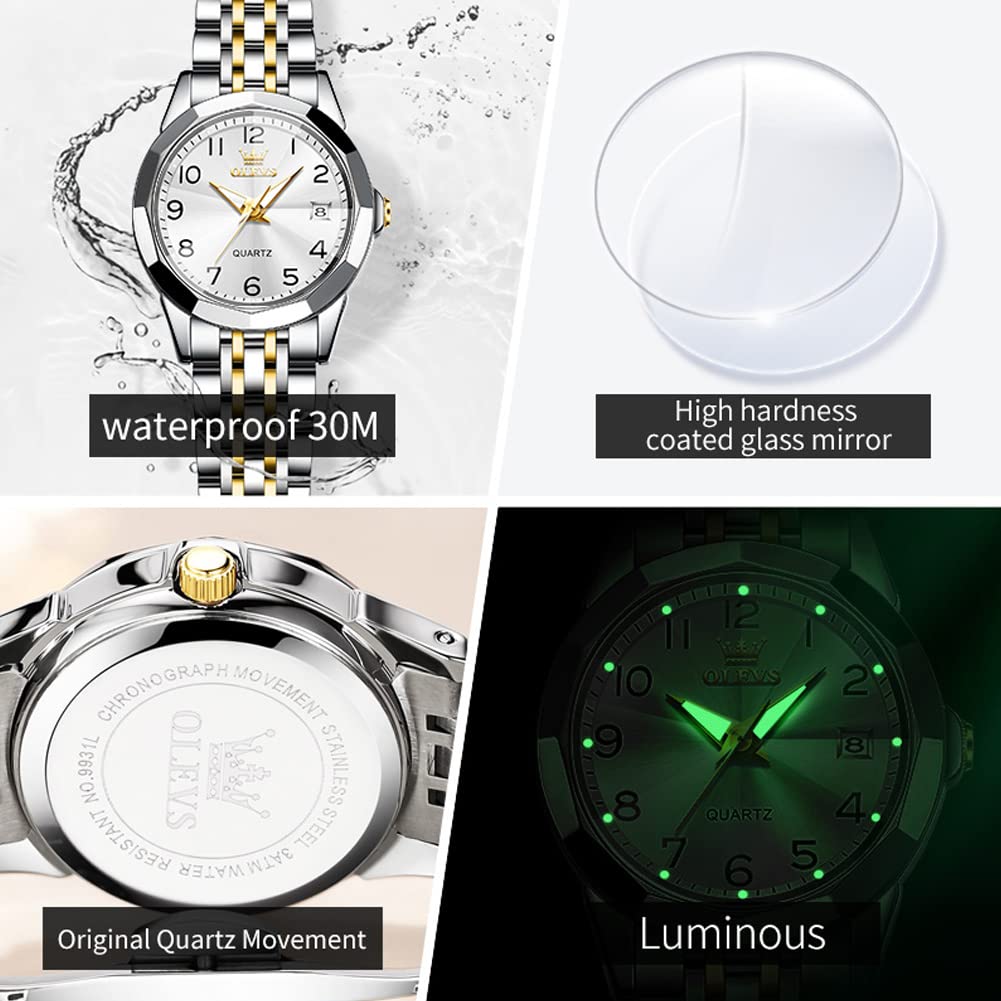 Foto 6 pulgar | Reloj Olevs White Fashion Dress Diamond Para Mujer - Venta Internacional.