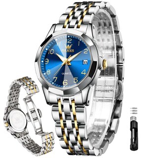 Foto 1 | Reloj Olevs Para Mujer, Analógico, Cuarzo Dorado Y Plateado, Acero Inoxidable - Venta Internacional.