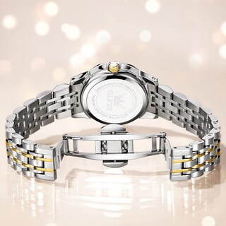 Foto 2 | Reloj Olevs Para Mujer, Analógico, Cuarzo Dorado Y Plateado, Acero Inoxidable - Venta Internacional.