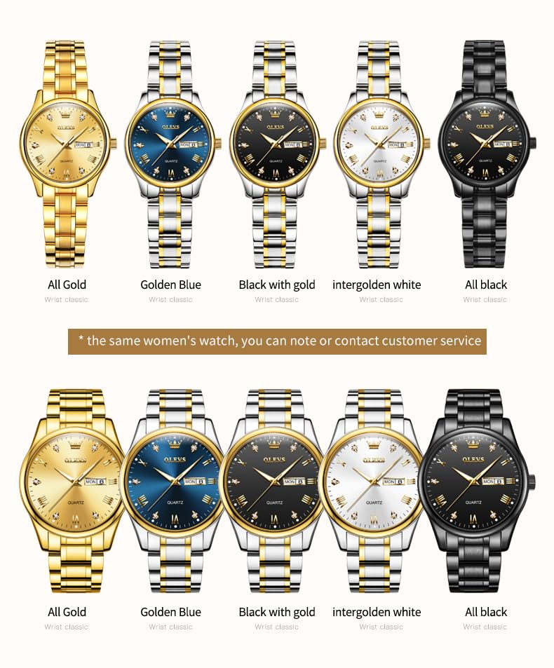 Foto 6 pulgar | Reloj Olevs Business Dress Diamond Para Mujer, Conjunto De Acero Inoxidable Negro - Venta Internacional.