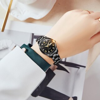 Foto 6 | Reloj Olevs Business Dress Diamond Para Mujer, Conjunto De Acero Inoxidable Negro - Venta Internacional.