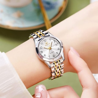Foto 5 | Reloj Olevs Para Mujer, Cuarzo Dorado Y Plateado, Acero Inoxidable, 30 M - Venta Internacional.