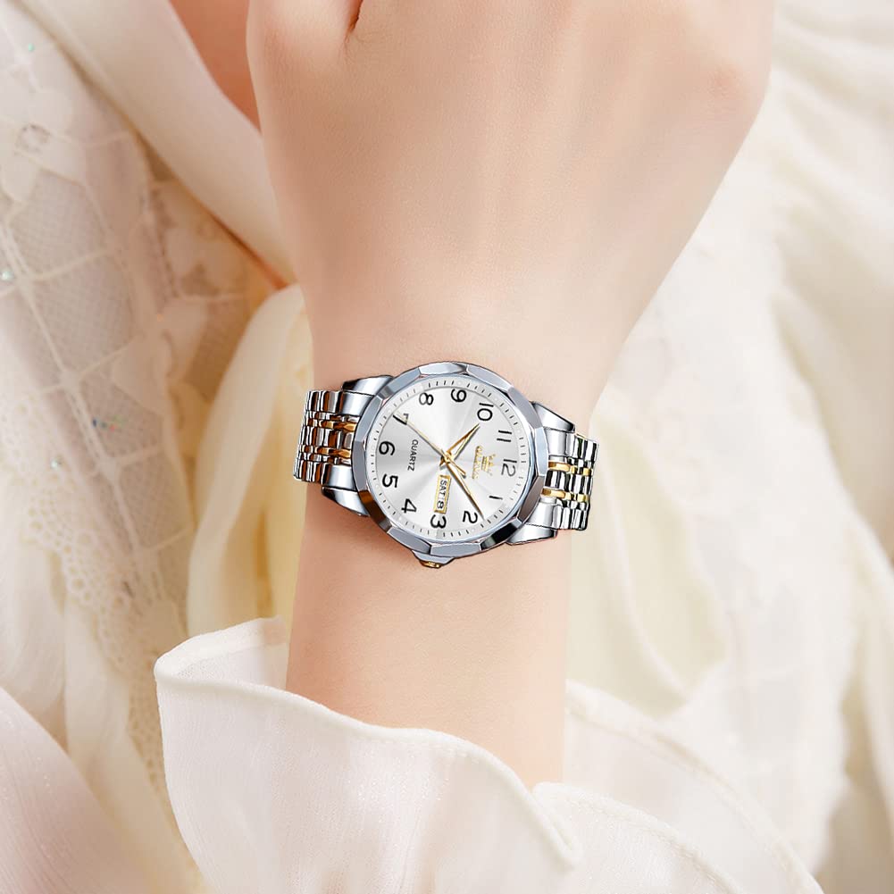 Foto 2 | Reloj Olevs De Acero Inoxidable De Lujo Unisex Con Esfera Grande Y Diamante - Venta Internacional.