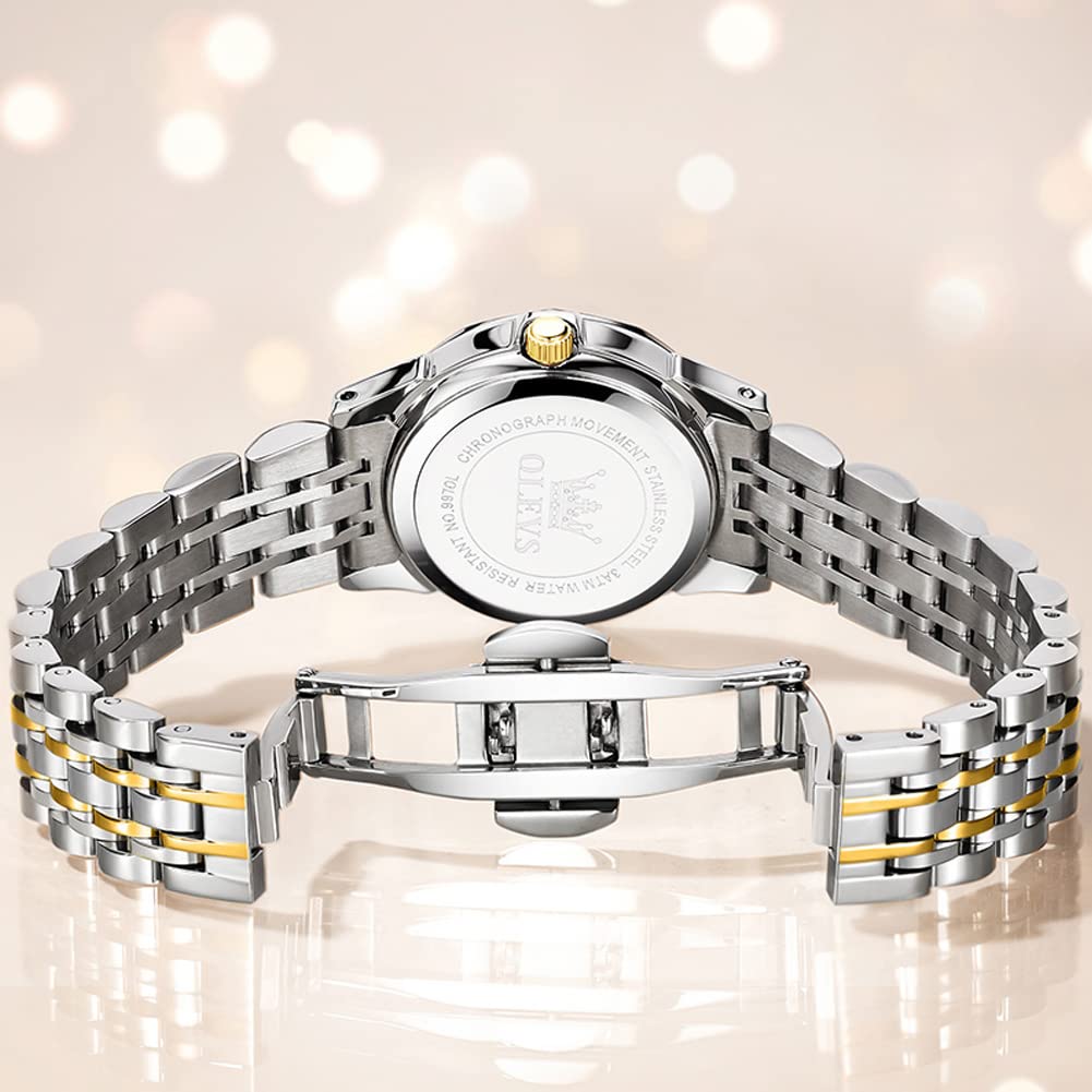 Foto 5 | Reloj Olevs De Acero Inoxidable De Lujo Unisex Con Esfera Grande Y Diamante - Venta Internacional.
