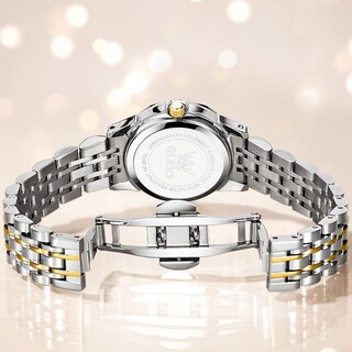 Foto 5 | Reloj Olevs De Acero Inoxidable De Lujo Unisex Con Esfera Grande Y Diamante - Venta Internacional.