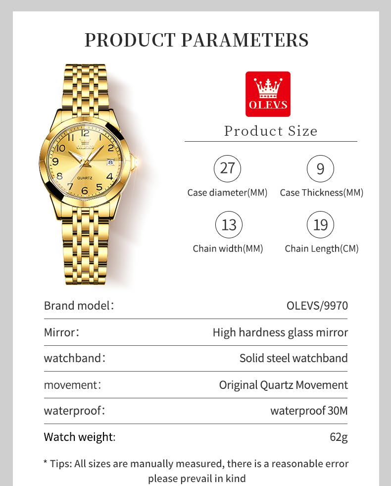 Foto 7 pulgar | Reloj Olevs Luxury Dress Para Mujer, De Acero Inoxidable, Impermeable - Venta Internacional.