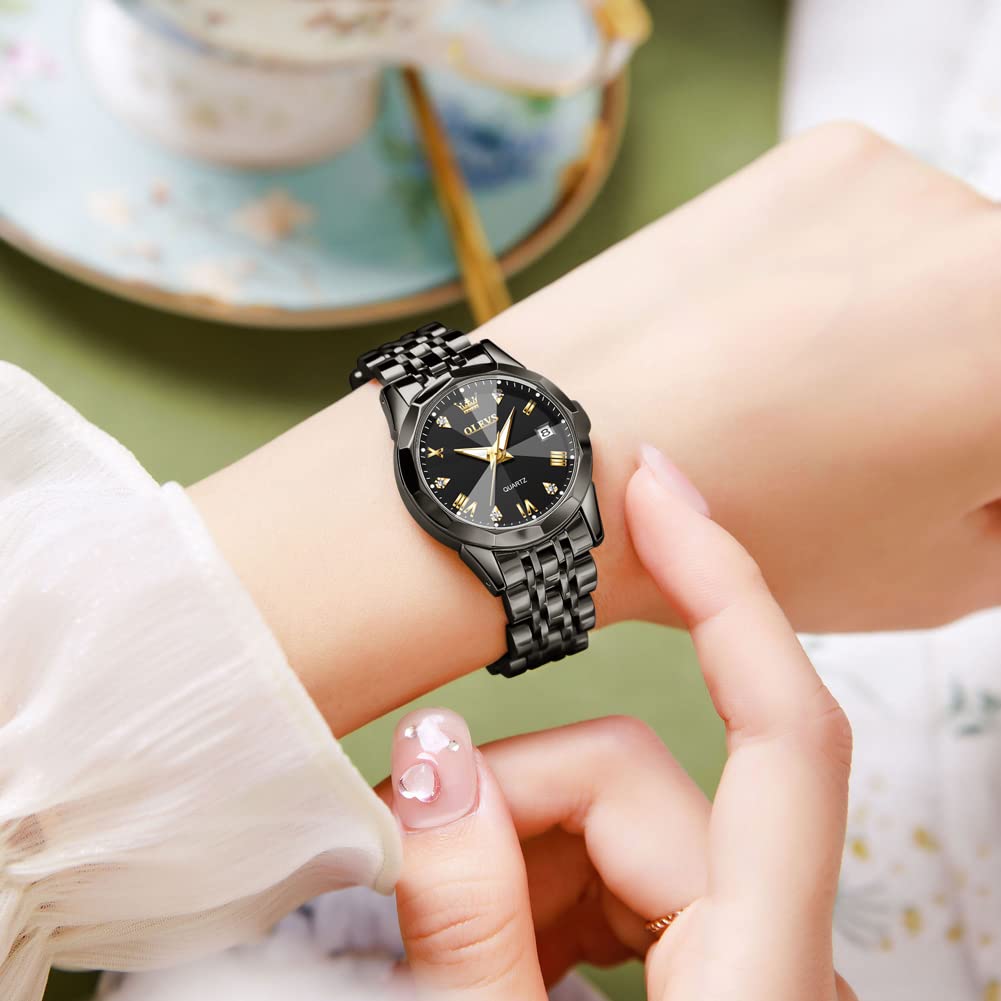 Foto 3 pulgar | Reloj Olevs Fashion Dress Para Mujer, Analógico, Cuarzo, Acero Inoxidable - Venta Internacional.