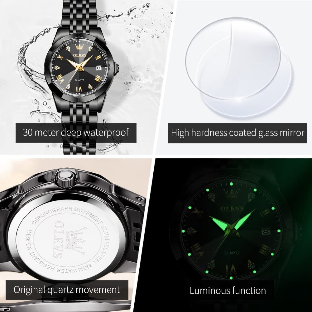 Foto 7 pulgar | Reloj Olevs Fashion Dress Para Mujer, Analógico, Cuarzo, Acero Inoxidable - Venta Internacional.