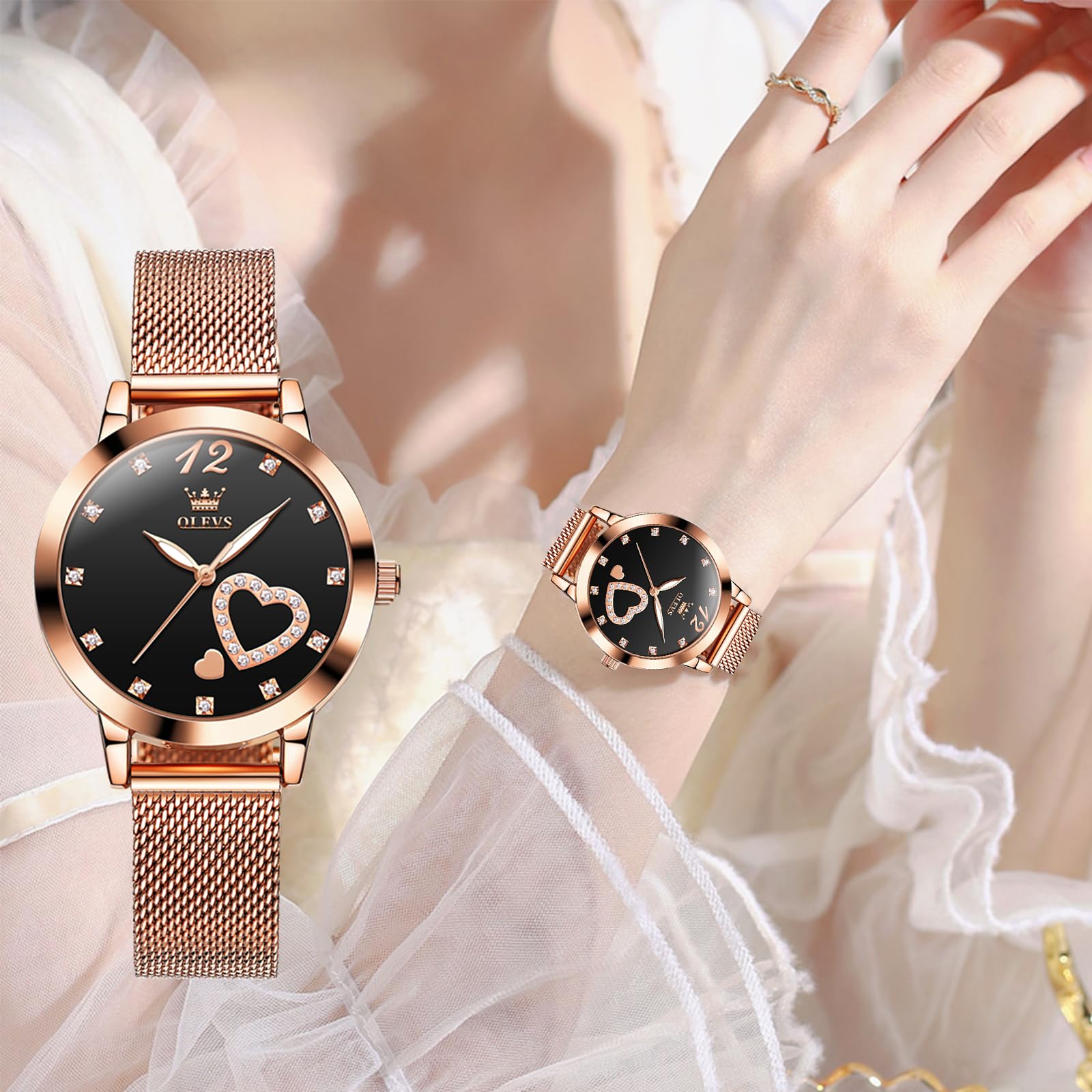 Foto 4 pulgar | Reloj Olevs Rose Gold para Mujer - Venta Internacional