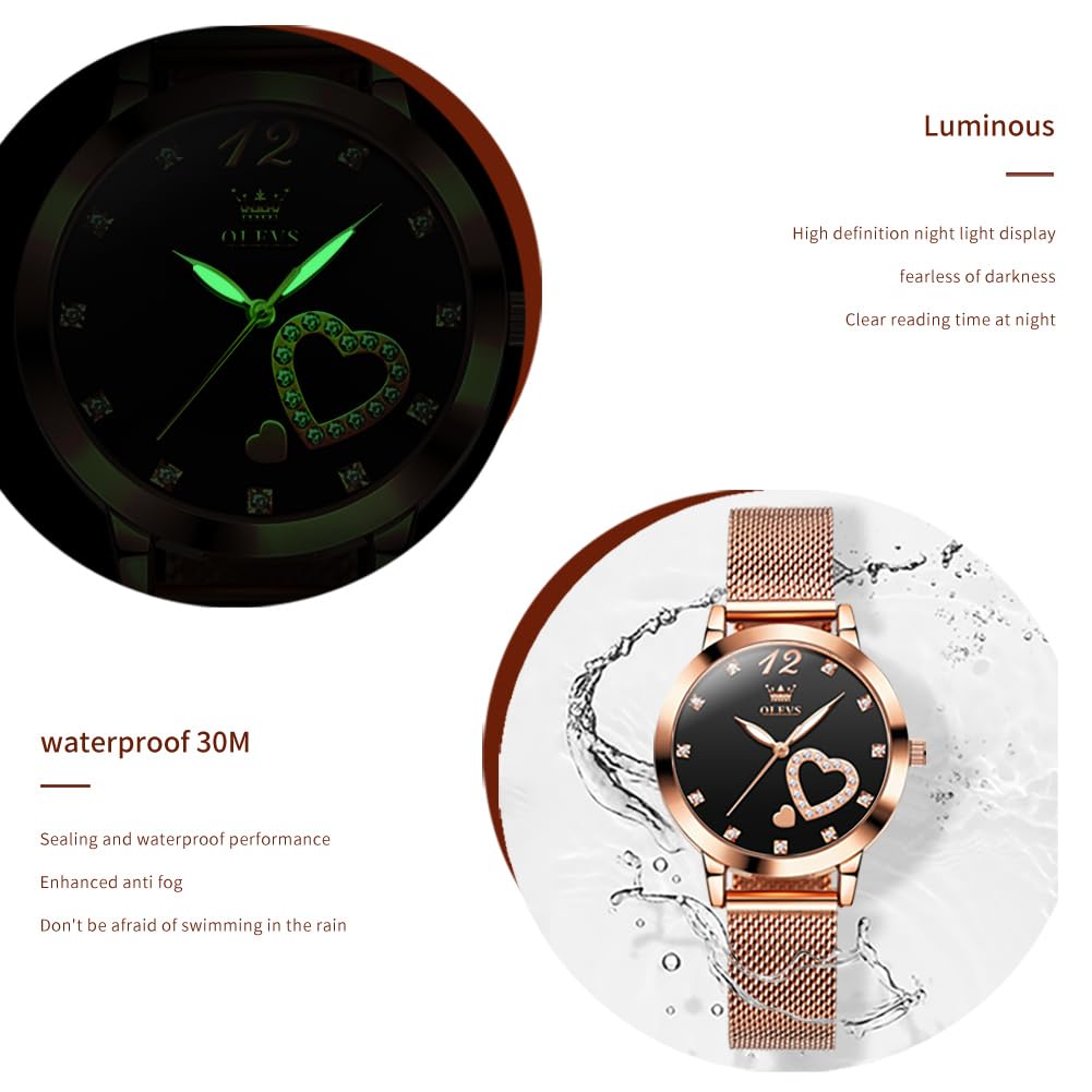 Foto 7 | Reloj Olevs Rose Gold para Mujer - Venta Internacional