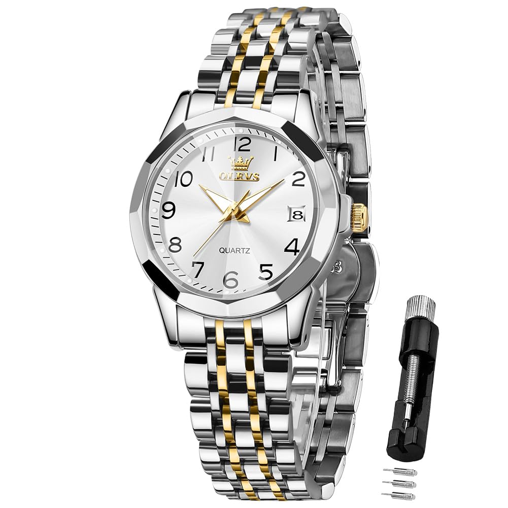 Foto 2 pulgar | Reloj Olevs Silver Dress Analog Quartz con Caja para Mujer - Venta Internacional