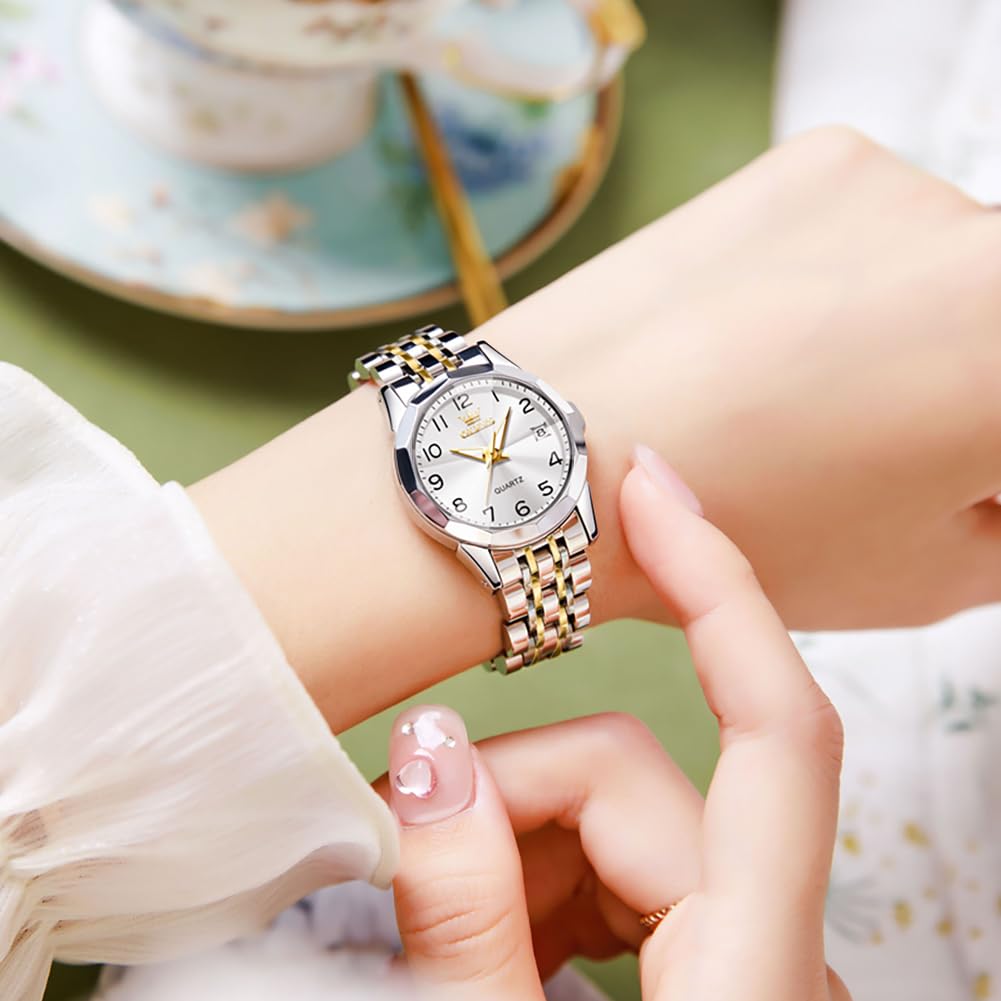 Foto 4 pulgar | Reloj Olevs Silver Dress Analog Quartz con Caja para Mujer - Venta Internacional