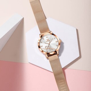 Foto 2 | Reloj Olevs Correa de Malla e Oro Rosa para Mujer- Venta Internacional