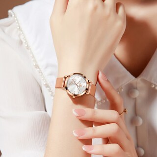 Foto 5 | Reloj Olevs Correa de Malla e Oro Rosa para Mujer- Venta Internacional
