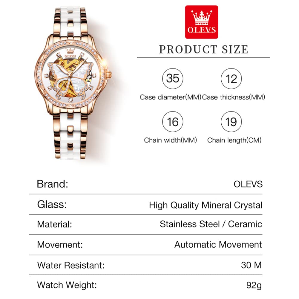 Foto 7 pulgar | Reloj Olevs Automático para Mujer  - Venta Internacional
