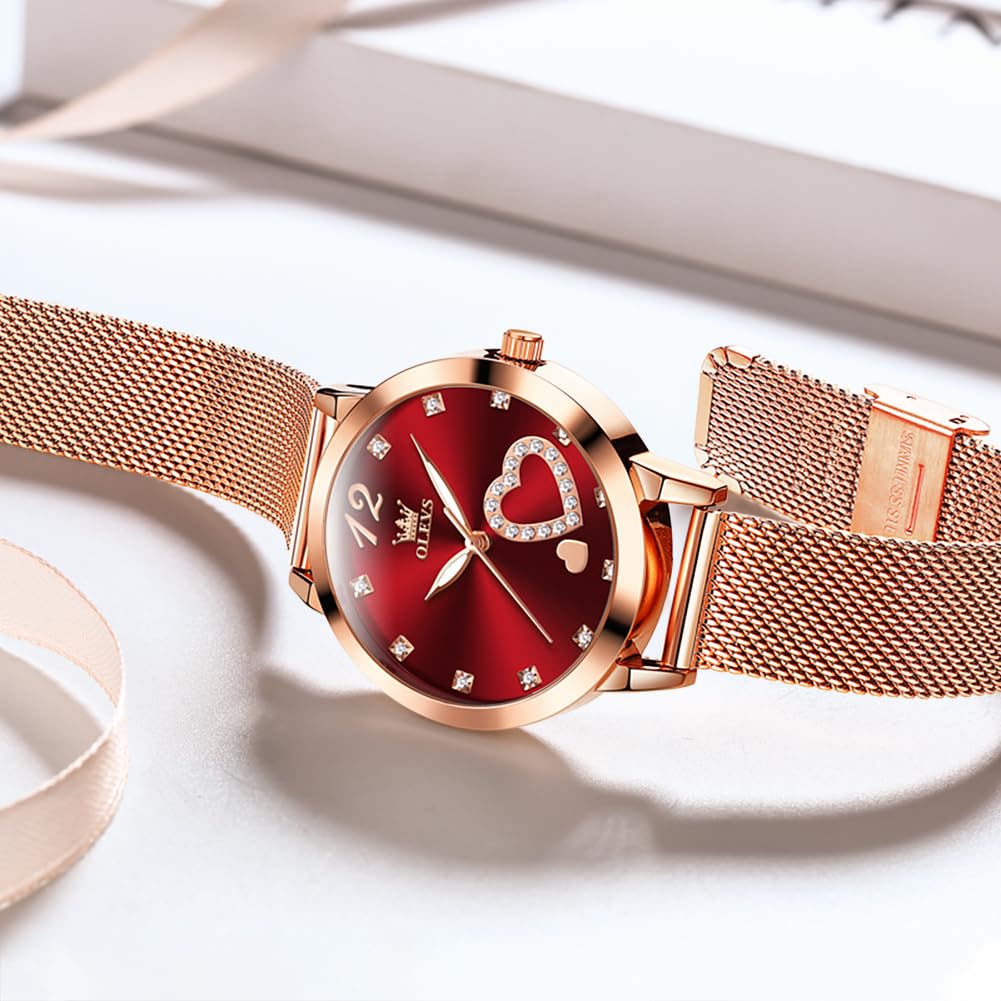 Foto 3 | Set de Relojes Olevs Oro Rosa para Mujer - Venta Internacional