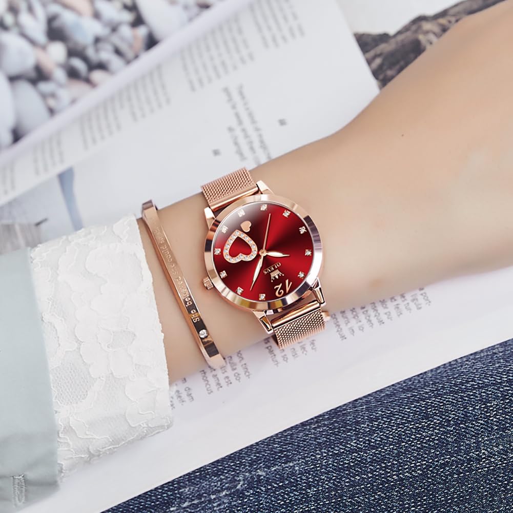 Foto 6 pulgar | Set de Relojes Olevs Oro Rosa para Mujer - Venta Internacional