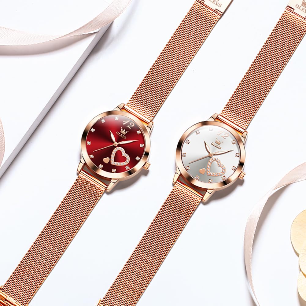 Foto 7 pulgar | Set de Relojes Olevs Oro Rosa para Mujer - Venta Internacional